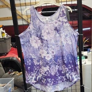 Lavender Floral Women's Tank Top